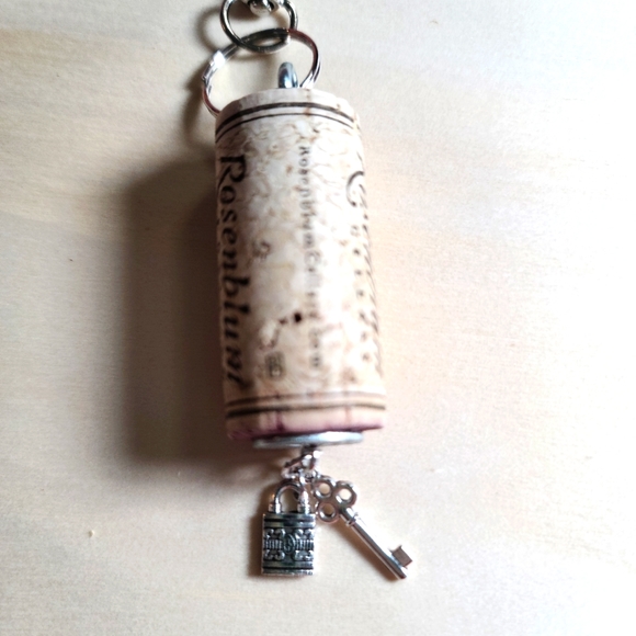 2 for $10 BOGO -Upcycled Wine Cork Key Chain or Purse Charm- Pick Which 2 - Picture 8 of 15